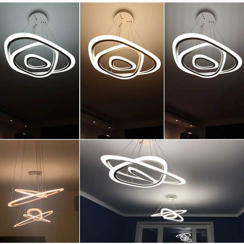 BLUE TIME новые современные подвесные светильники для гостиной столовой 4/3/2/1 круглые