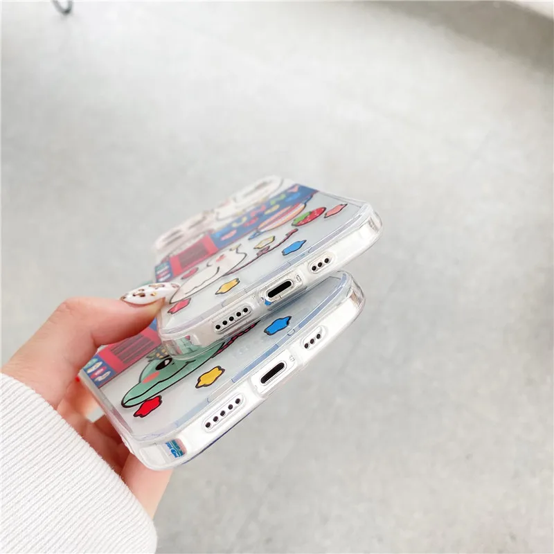 

Cute Planet Phone Case For iPhone 11 12 Pro Max 12 Mini 7 8 Plus XS Max X XR SE 2020 Funny Duck Side Printine Clear Soft Cover