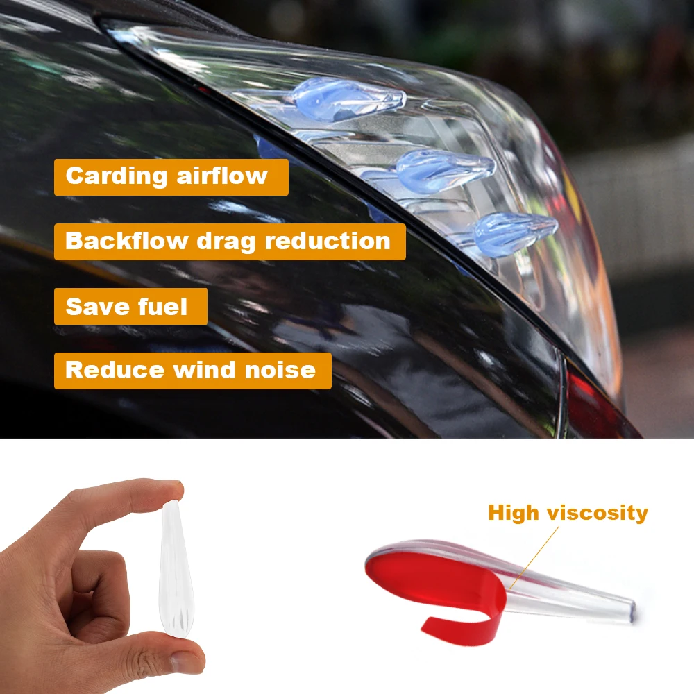 6pcs/Set Car Headlights Taillights Reduced Wind Resistance Spoiler Strip Sticker Universal Tuning For Nissan Qashqai Teana | Автомобили и