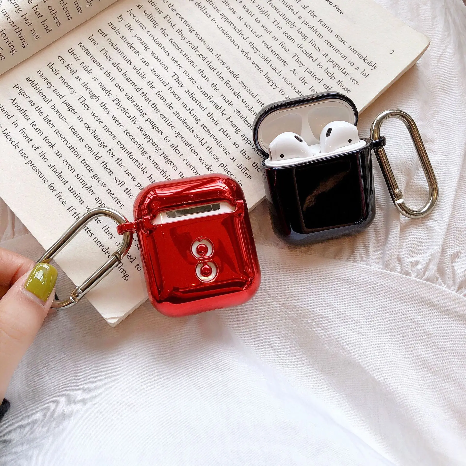 Горячая Новинка для Apple Airpods Bluetooth чехол наушников зеркальный ПК Airpod2 беспроводная