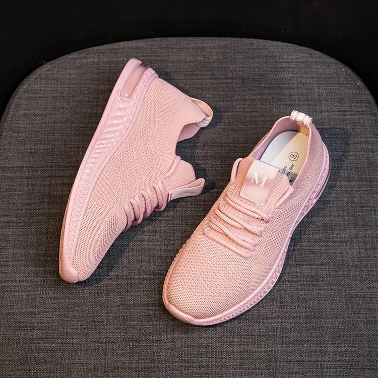 Сетчатые женские кроссовки дышащая женская обувь на плоской подошве легкая