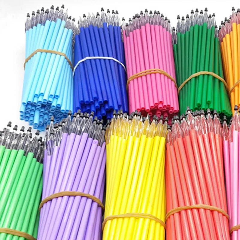 

12Color Gel Pen Refills Set Glitter Multi Colored Painting Writing Pen Diamond Tip Refill Rod for handle School Stationery Tool