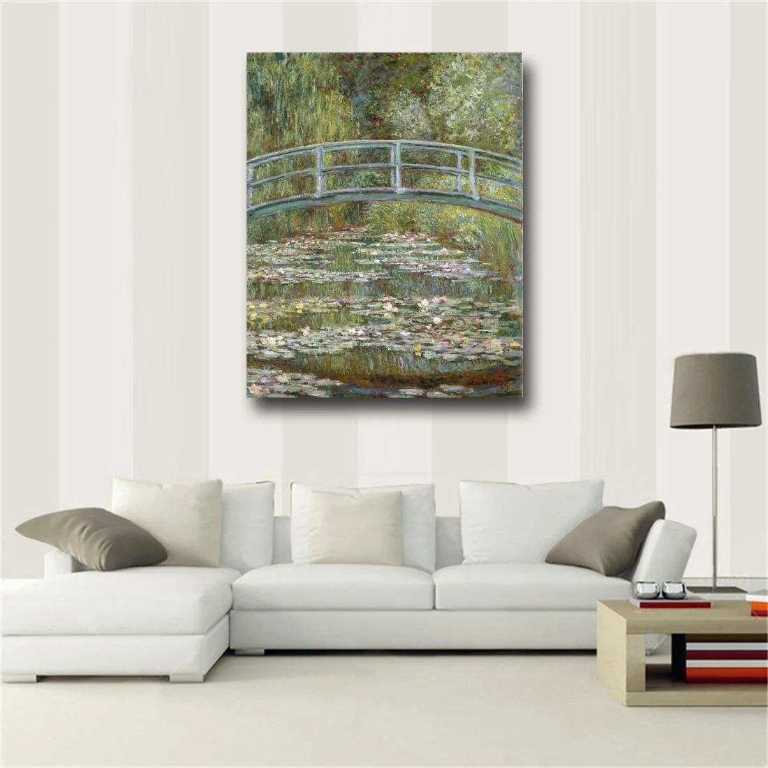 Печать Клода Моне ВОДНЫЕ ЛИЛИИ и японская Невеста масляная живопись на холсте