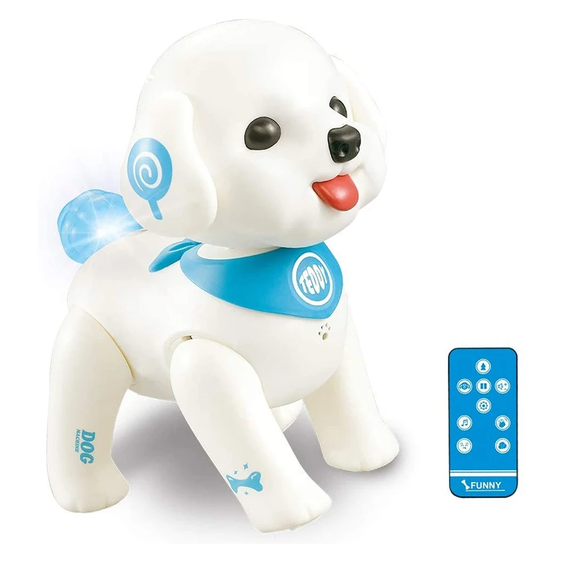 

RC Robot Dog Smart Puppy Teddy Programmable Voice Control Singing Walking Remote Control Electronic Pets Toys for Kids