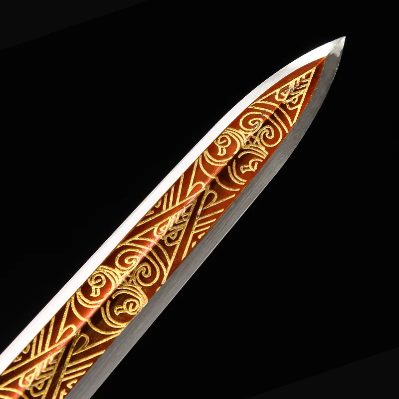 

Real Steel Sword Traditional Chinese Qin Dynasty Sword Handmade 1060 High Carbon Full Tang Blade Home Decor