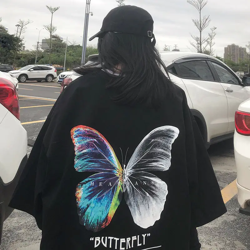 Футболка мужская в стиле хип-хоп модная тенниска Харадзюку повседневная майка