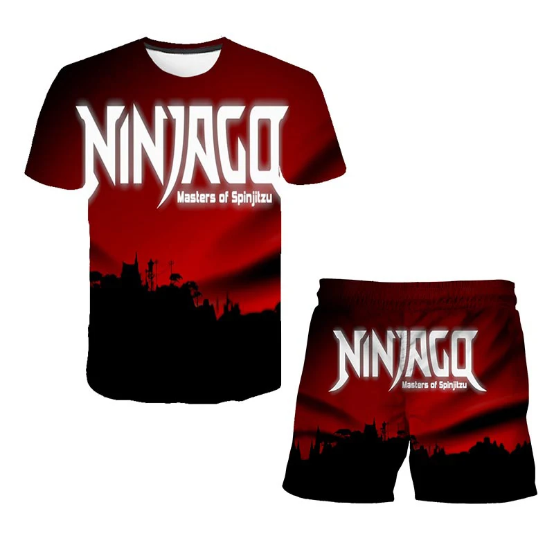 

Clothing Sets 2021 Summer Anime 3D Cartoon Tee Baby Boy Clothes Kids lovely Ninja Clothes Ninjago T Shirt Clothing Boy Girls