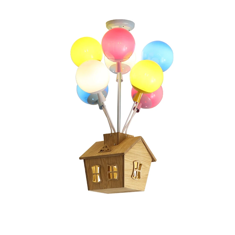

Детская комната воздушный шар подвесные светильники мультфильм мальчик девочка спальня комната Детский сад скандинавские простые светоди...