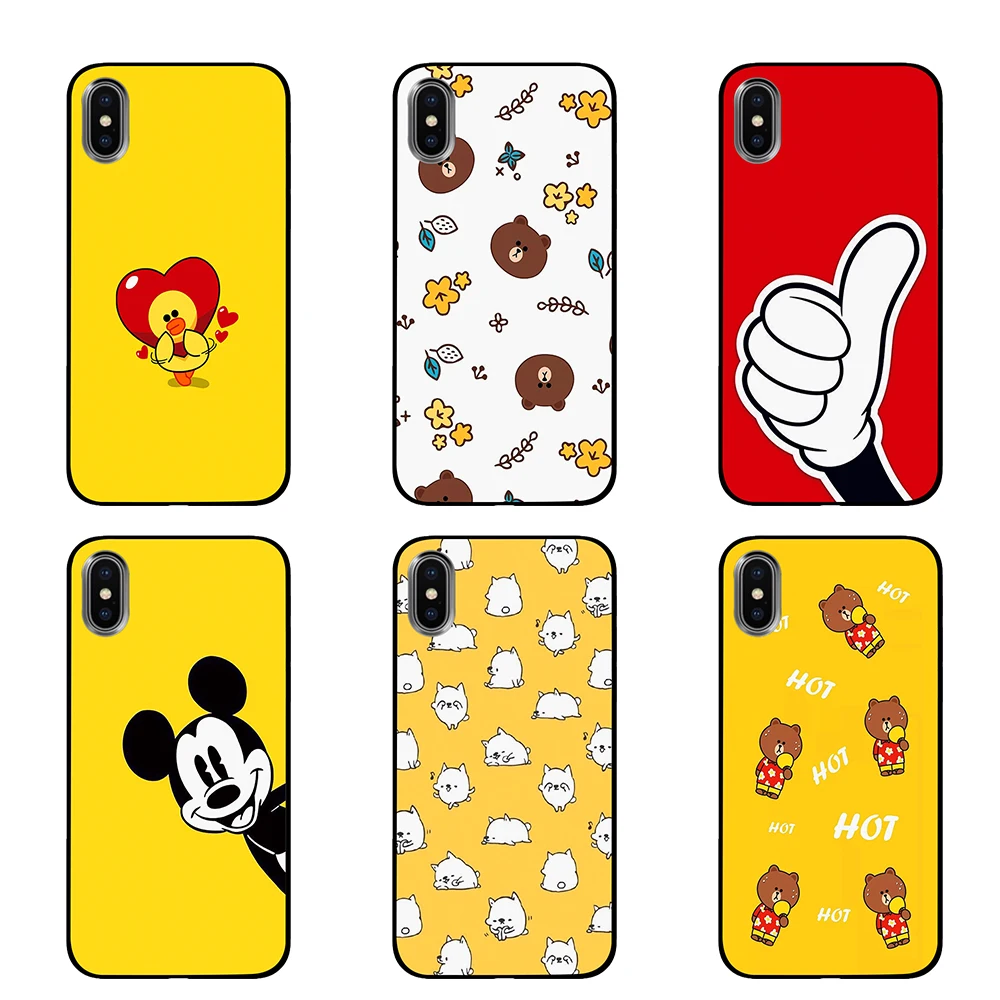 Красный желтый милый аниме для iPhone 5 5S 6 6s 7 8 Plus X XS XR 11 Pro Max чехлы