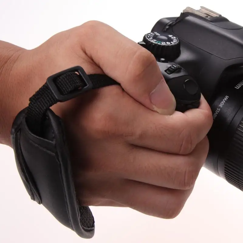 Черный ремешок для камеры из искусственной кожи Dslr Sony Olympus Nikon Canon EOS D800 D7000 D5100 D3200 |