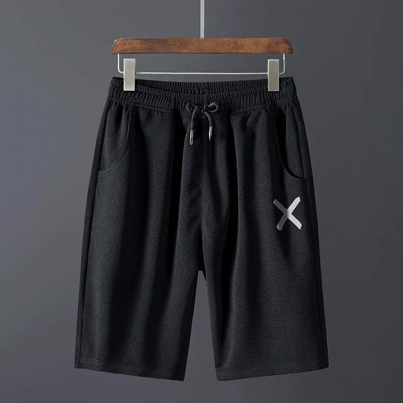 Костюм мужской летний из футболки и шортов Модный комплект для фитнеса с