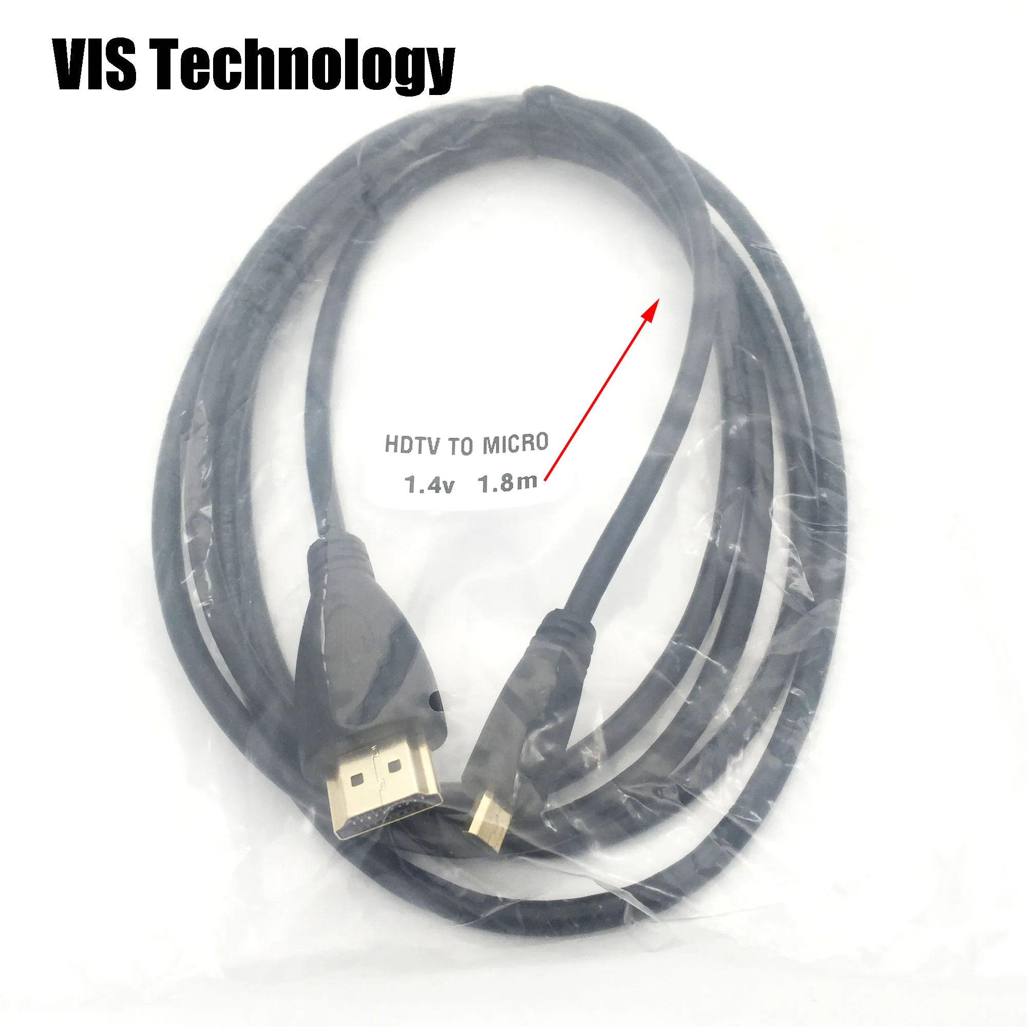 HDMI-совместимый со штекером Micro HDMI A-D штекер-штекер длина 1 8 метра Кабель для