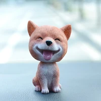 shiba inu car dashboard toys figures car ornaments nodding dog huskie shaking head bobblehead puppy doggy auto interior decor