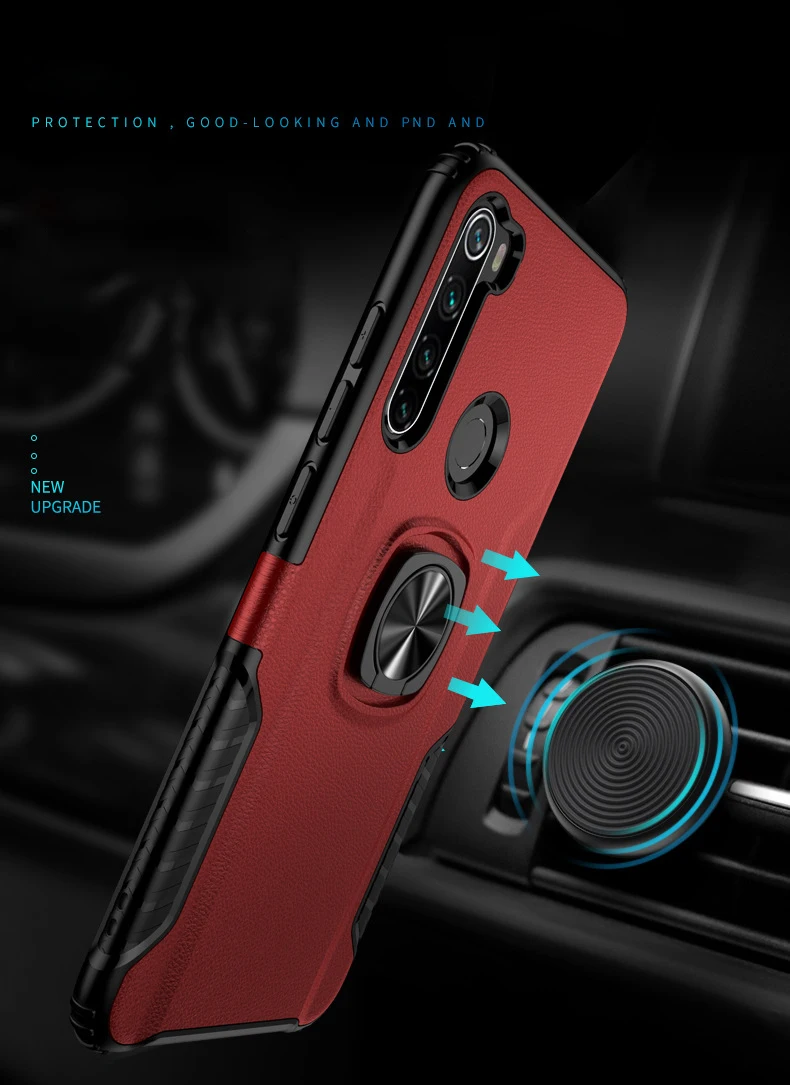 Ikrsses для Xiaomi Redmi Note 8 Pro Чехол автомобильный держатель Магнитный кронштейн Стенд чехол с кольцом для пальца для Redmi Note 7 анти-осенний чехол