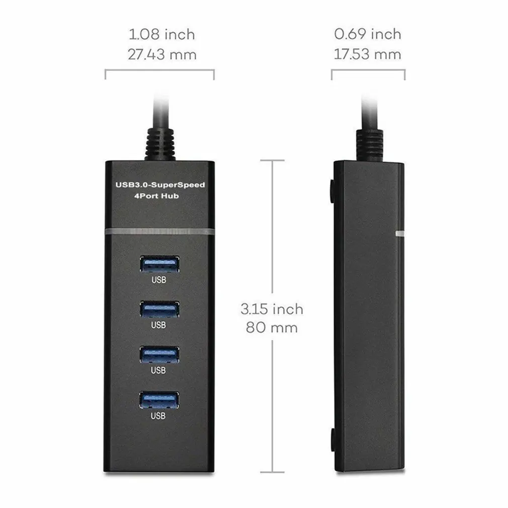 

USB 3.0 Hub High Speed 4-Port Hub Independent Switch Hub Four-Bit Splitter Hub Usb 3.0 Multi-Interface Hub Professional