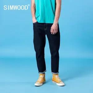 Мужские классические джинсы SIMWOOD, базовые удобные джинсовые брюки, модель SJ130403 на осень и лето, 2021