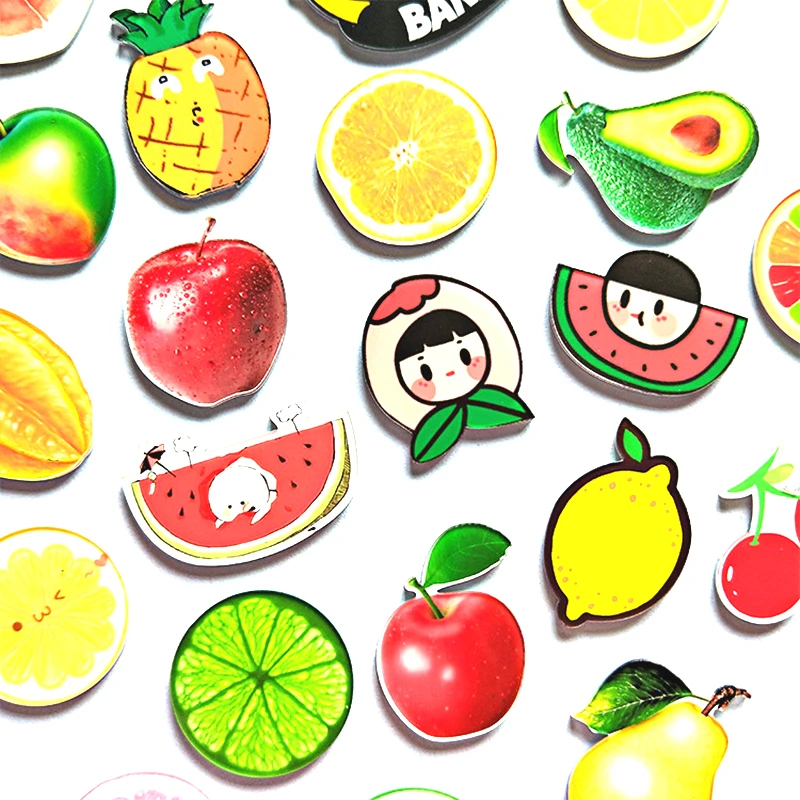 Рождество мультфильм фрукты акрил кухня декоративный магнит на холодильник