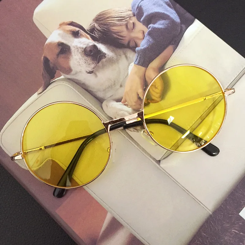 HBK Мода 2017 круглые маленькие брендовые крутые Солнцезащитные очки женские