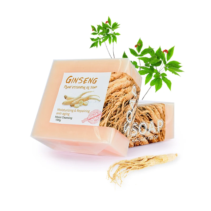 

product For bathroom Antiseptic anti acne Ginseng handmade soap