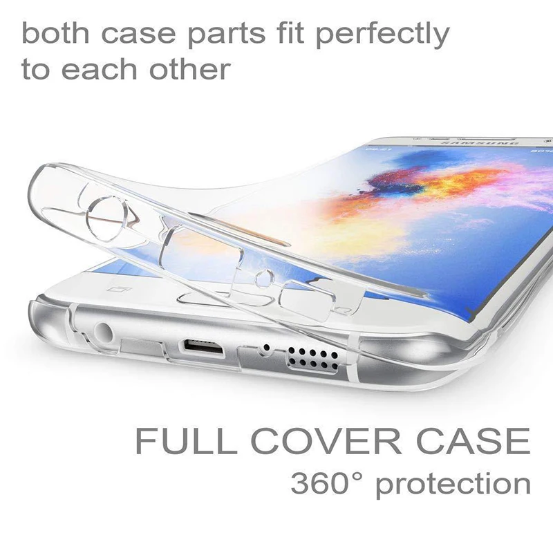 Ультратонкий прозрачный силиконовый чехол на 360 ° для Huawei P20 P30 P40 Mate 10 20 30 40 Y5 Y6 Y7 Y8 Y9