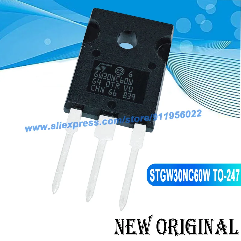 

(5 Pieces) STGW30NC60W GW30NC60W TO-247 600V 60A / GW30N120KD STGW30N120KD 1200V 30A / GW50NB60M STGW50NB60M 600V 50A TO-247