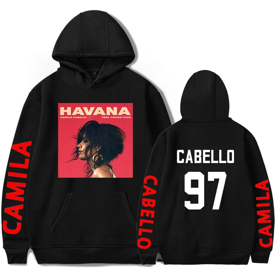 

Camila Cabello Sweatshirt Women Men Hoodies Print Hooded Harajuku Pullover Hip Hop Sweatshirt Women Plus Size Winter Warm Tops
