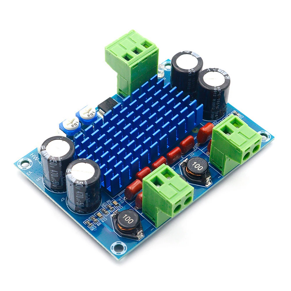 

High Power Digital HIFI Power Amplifier Board 2*120W XH-M572 TPA3116D2 Chassis Dedicated Plug-in Input 5V 24V 28V output 120W