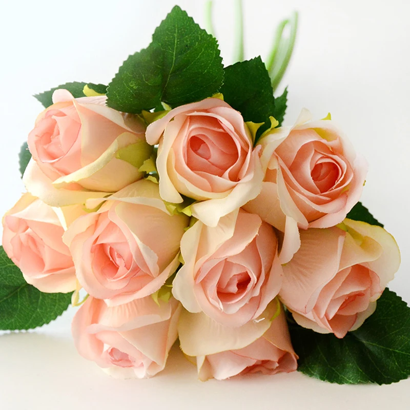 

HomeArtifical Fake Flowers 9 Heads Caroline Rose BouqueDecor