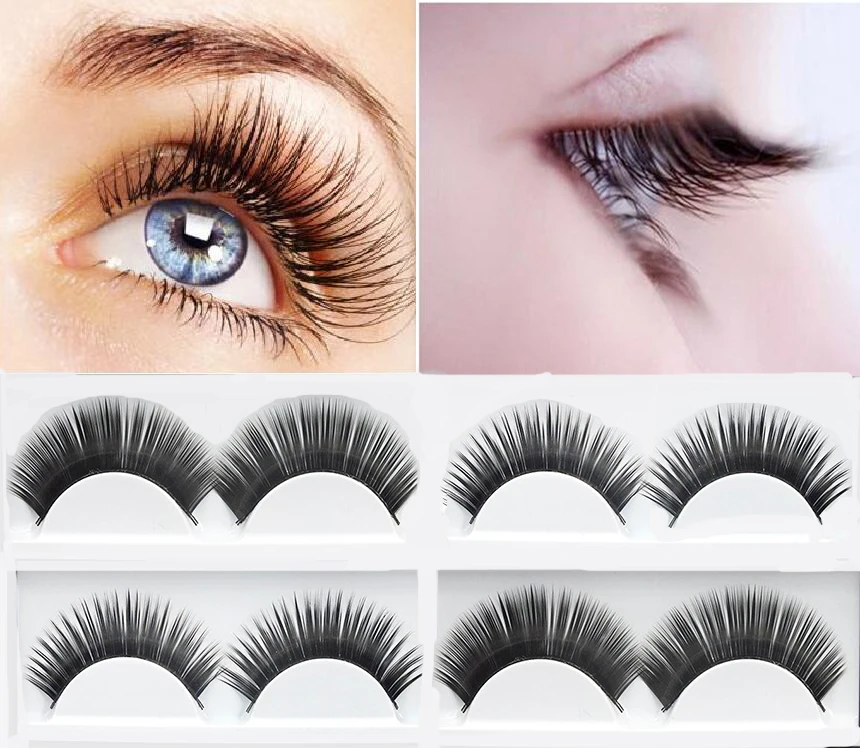 Модные накладные ресницы 3D из норки 1 пара натуральные/толстые длинные