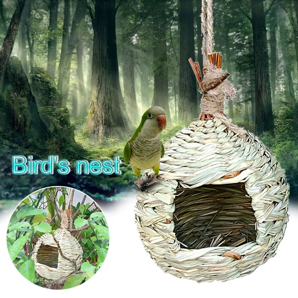 Деревянный домик для птиц ручной работы Колибри уличный подвесной гнездо