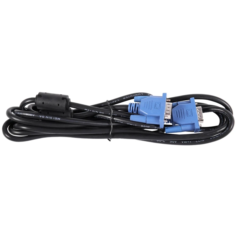 USB кабель HD15 Pin to HD 15 VGA 3 метра черный| |