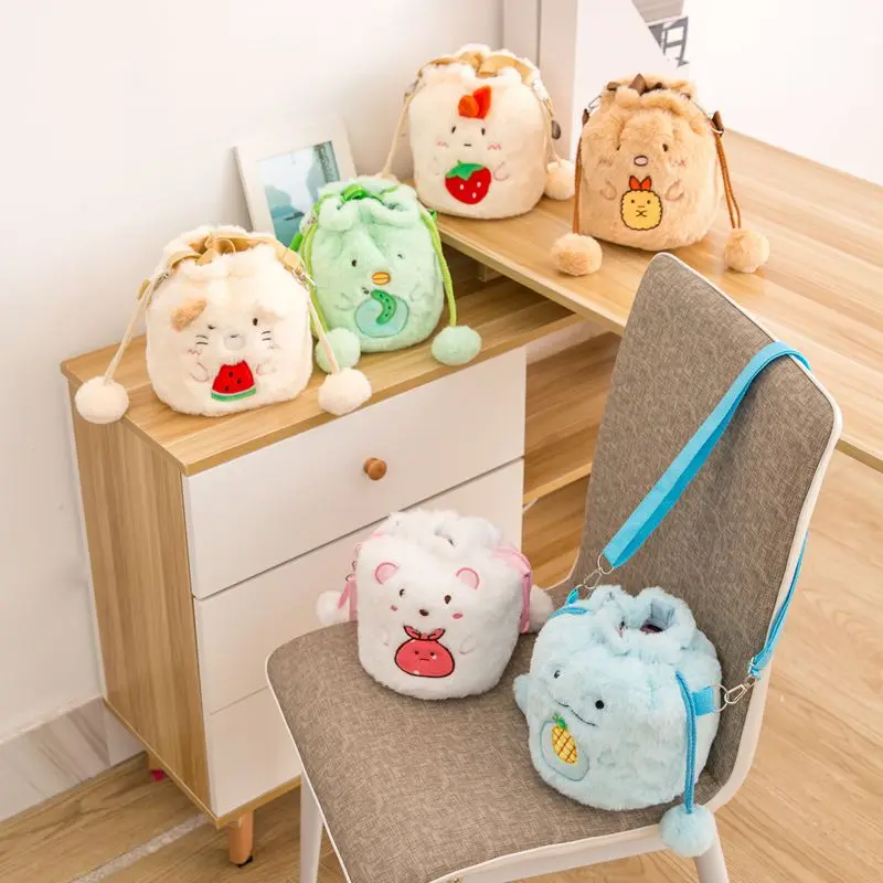 Милая мультяшная сумка-мессенджер Sumikko Gurashi мягкая плюшевая сумка-мешок для