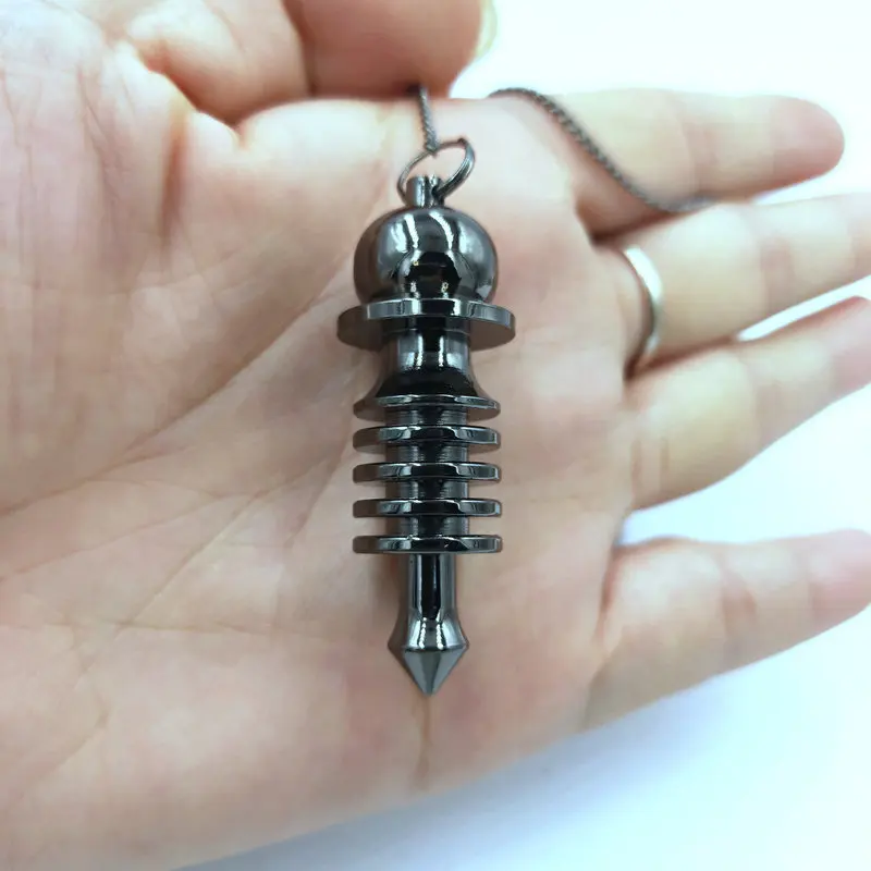 Pendulum pendant Reiki Copper Pendulums for Dowsing Divination Wicca Chakra Reiki Healing Pyramid Pendant Chakra pendulo Amulet