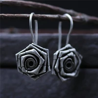 silver 925 jewelry rose earrings popular ethnic wind earrings pure silver womens earrings party engagement wedding earrings