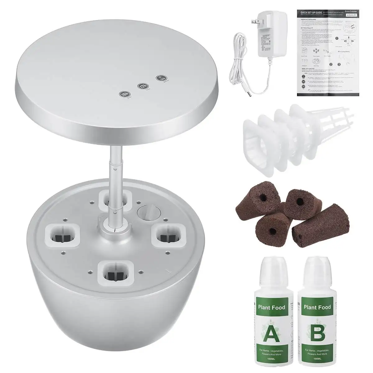 

Hydroponics System Intelligent Box with Grow Light Ecoo Grower Indoor Home Garden Nursery Pots Educational Toys for Children