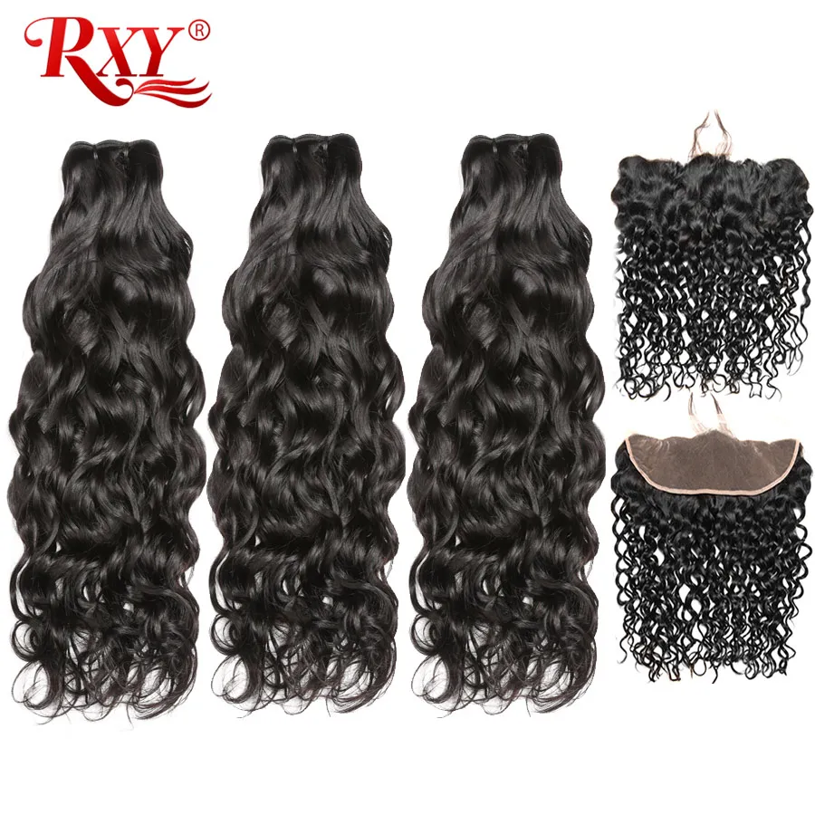 Волнипряди RXY с фронтальной бразильской волнистой тканью пряди из человеческих