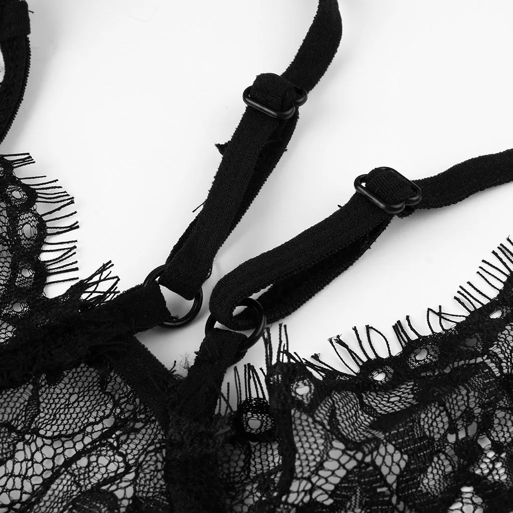 

2PC Bandage Sexy Women Costumes Lingerie Underwear Lace Bra G-string Set Erotic Lenceria Hollow Out Mujer Porno Hot Sleepwear