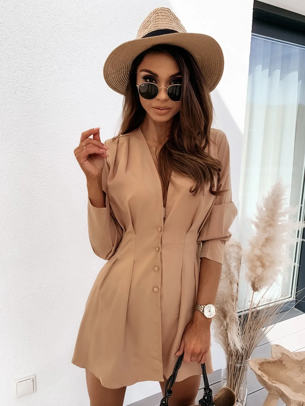 

2020 Autumn Women Off Shoulder Bandage Blouse Ladies Long Sleeve Lace Up Shirts Fashion Ruffled One Word Collar Splicing Blouses