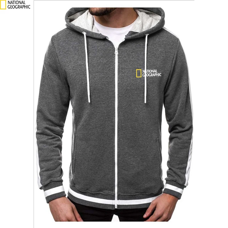 Худи с национальным географическим принтом Новинка весна-осень 2021 мужской