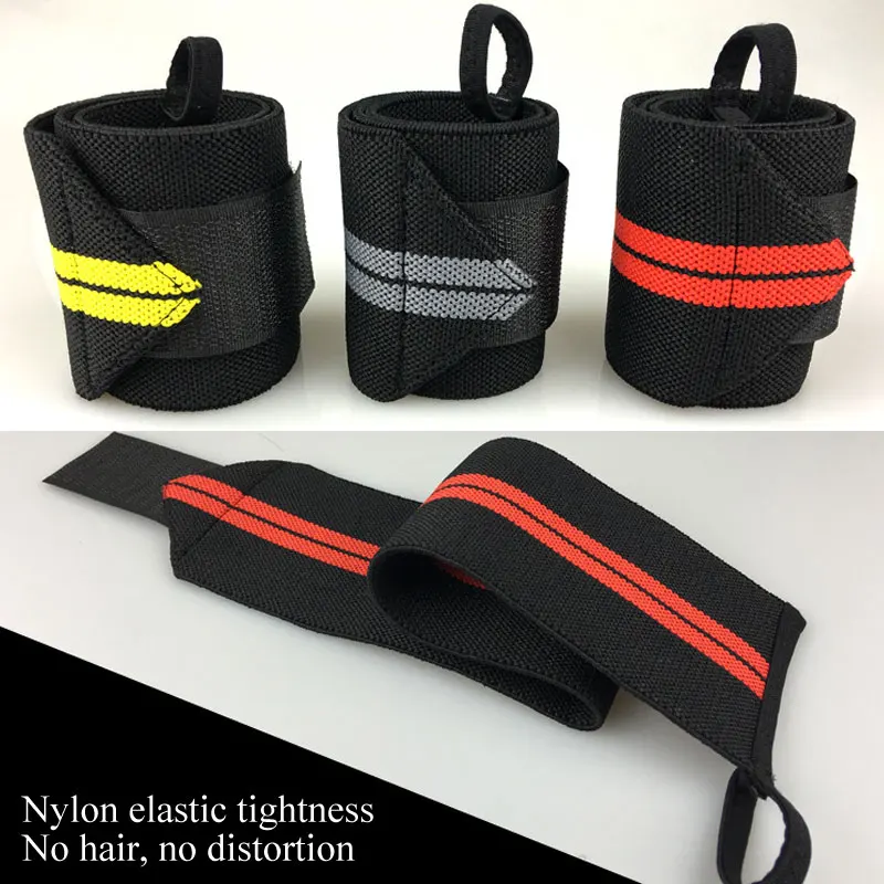 

2Pcs/Lot Elastic Wrist Wraps - 45cm/18inch for Fitness Powerlifting Bodybuilding Weight Lifting Cross-training Wrist Supports