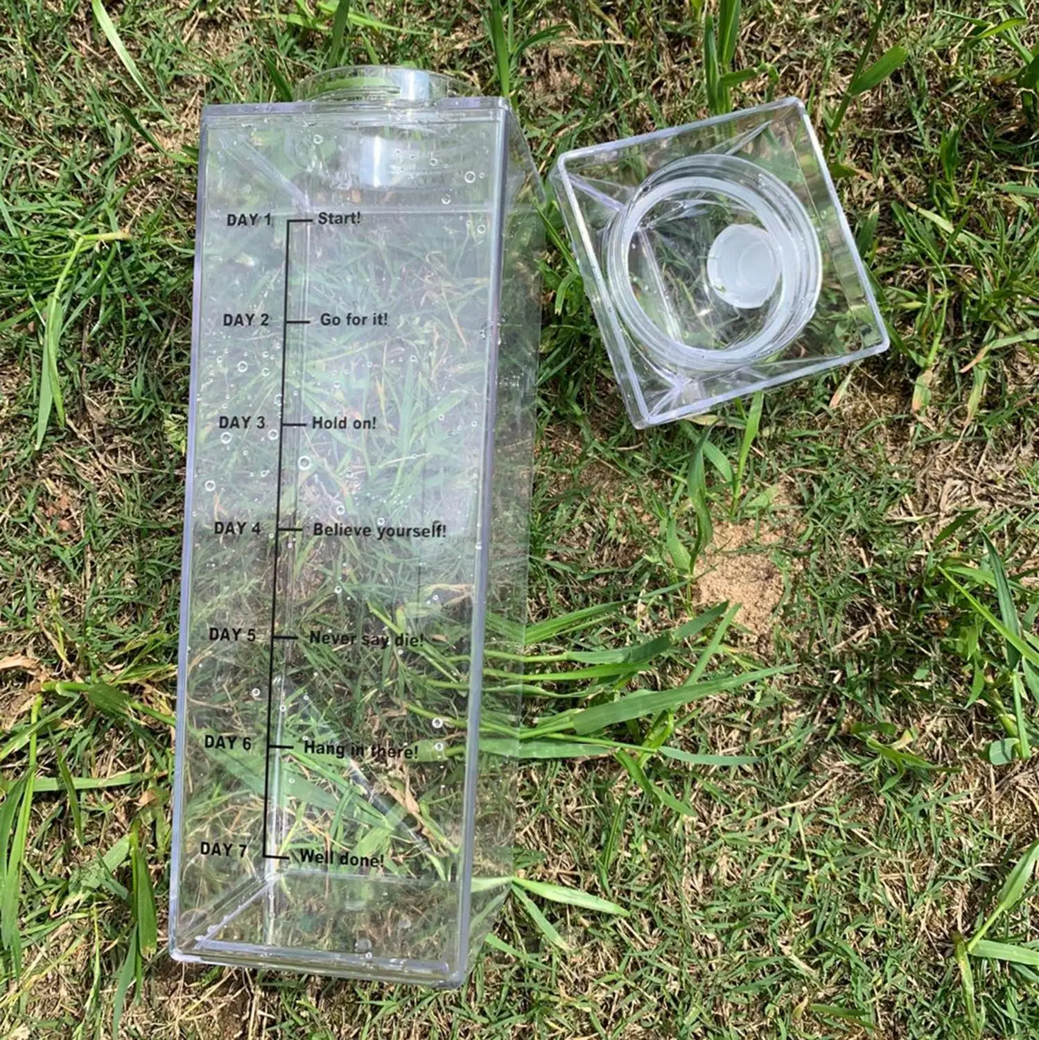 Бутылка для воды со временным маркером без БФА пластиковая бутылка молочной 1000