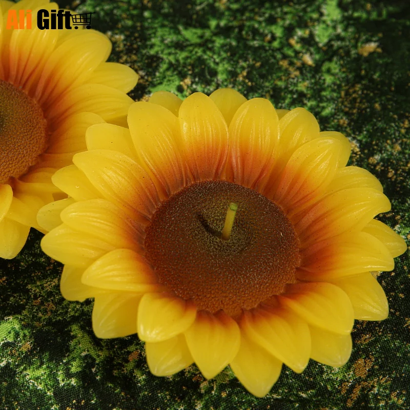 2021 New Hand-made Creative Simulation 3D Flower Candle Sunflower Birthday Girlfriend Customer Gifts Decoration Candles | Дом и сад