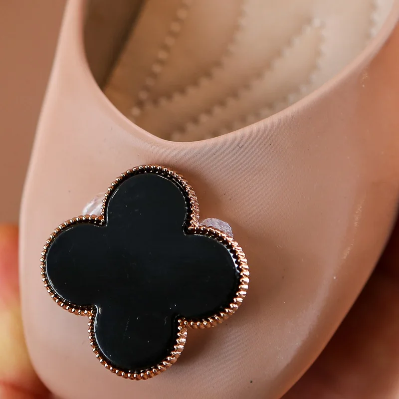 Весенняя детская обувь принцессы Обувь на плоской подошве с цветочным рисунком