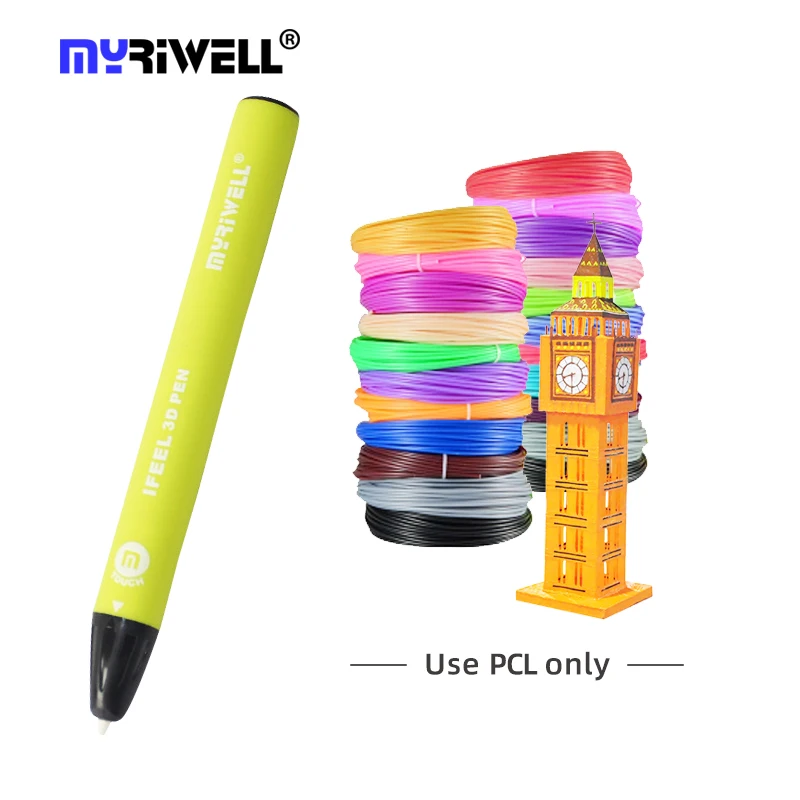 

Myriwell DIY Creative Toy Gift For Kids 3d pen 1.75mm PCL USB Charging 3d Printing Pen PCL Filament