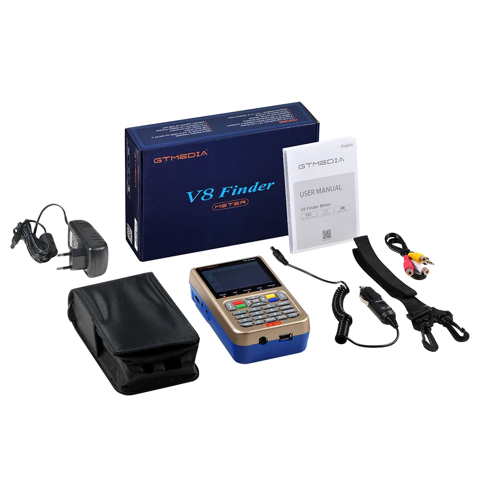

GTMEDIA V8 Finder 3.5" Meter DVB-S/S2/S2X signals HD H.264 1080P Sat Finder with Battery Tool LCD Sat Finder lnb
