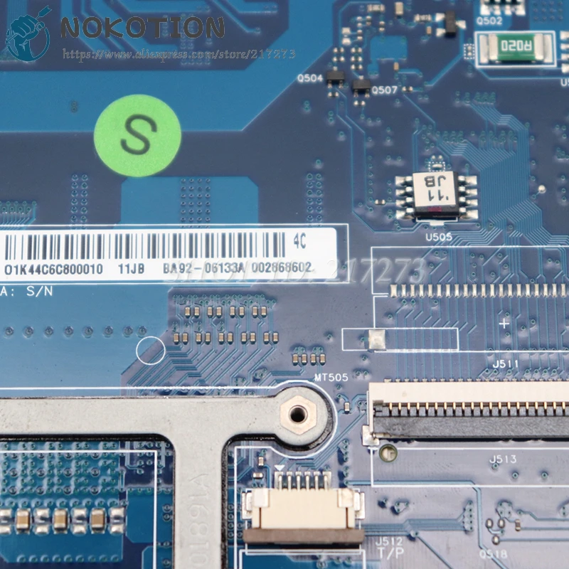 NOKOTION материнская плата для ноутбука Samsung R580 NP GT330M 1 ГБ BA41 01175A BA92 06130A 06130B 06133A