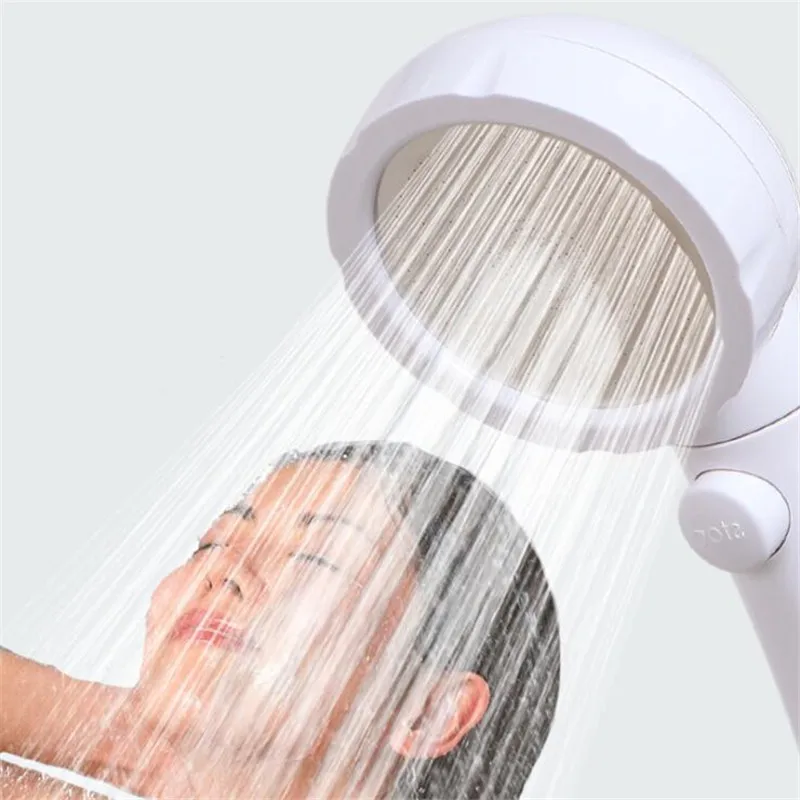 

Mutilfunction Shower Head Water Saving Round ABS Chrome Booster Bath Shower High Pressure Handheld Hand Shower