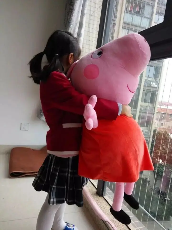 81cm 32'' Large Authentic Peppa Pig Plush Doll Toy + Christmas Gift for Kids - 1pc Peppa George Doll image 4