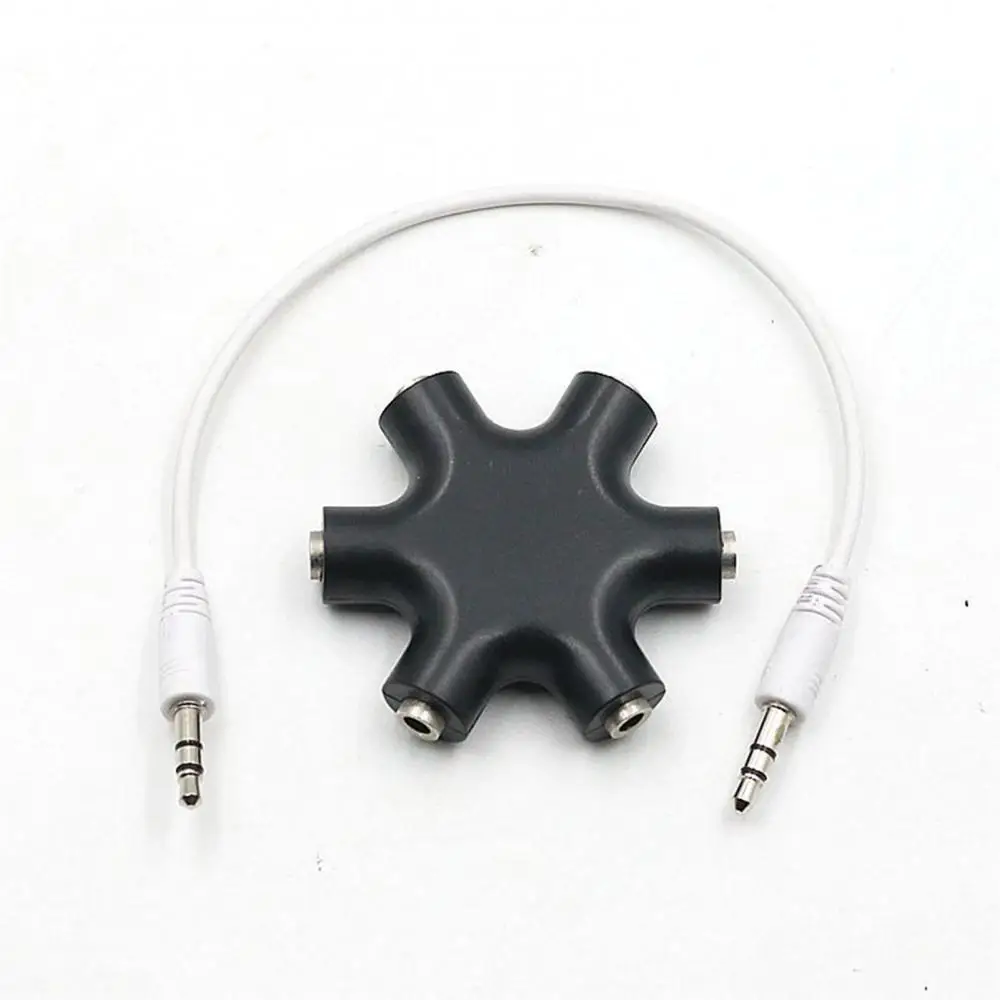 

Mini Portable 1 to 5 3.5mm Plug Stereo Audio Earphone Splitter Adapter for Phone