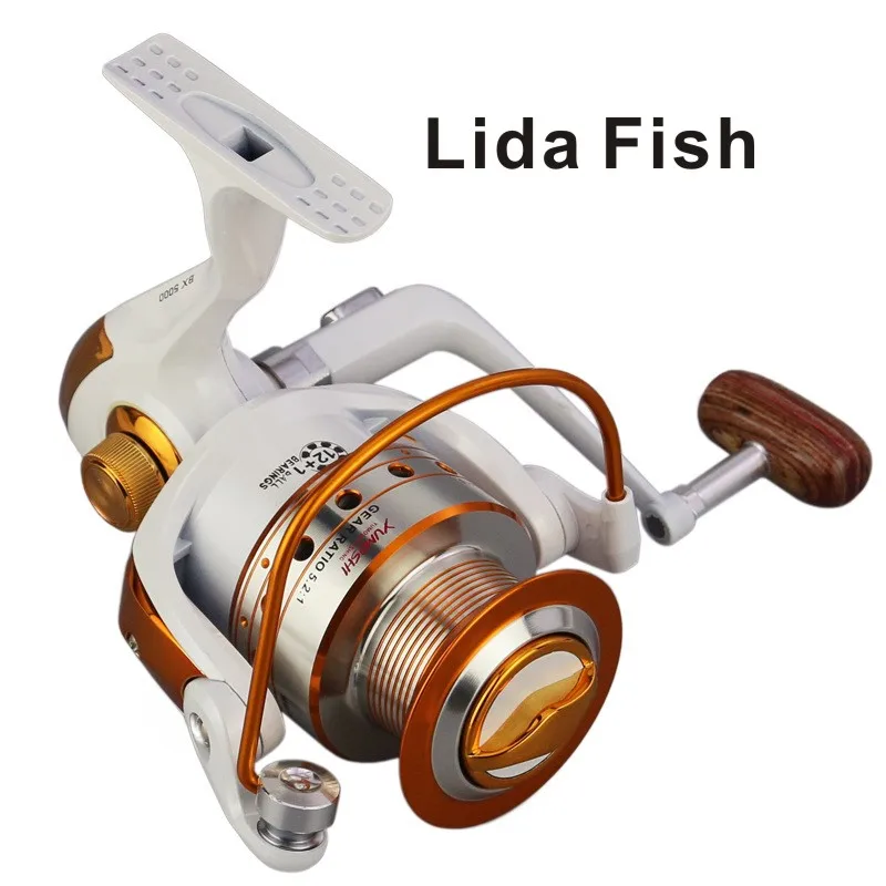 Lida Fish Brand white BX1000-9000 series metal rocker spinning wheel fishing reel without gap fishing reel enlarge